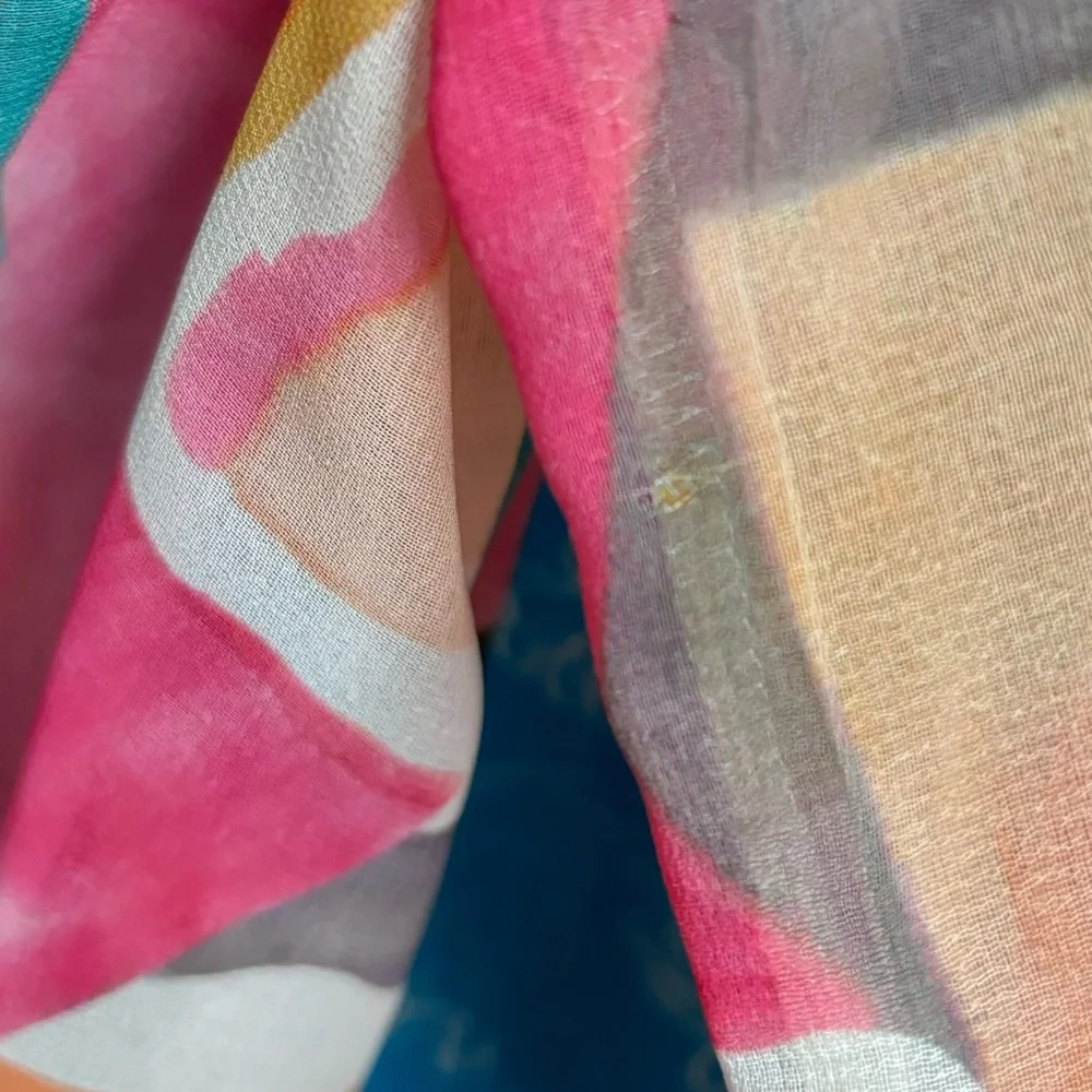 Zara multicolour sheer cowl top - Picture 6 of 8